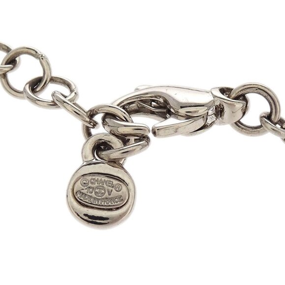 Chanel Necklace Pendant Rhinestone Silver 10V 154175 - Picture 4 of 4